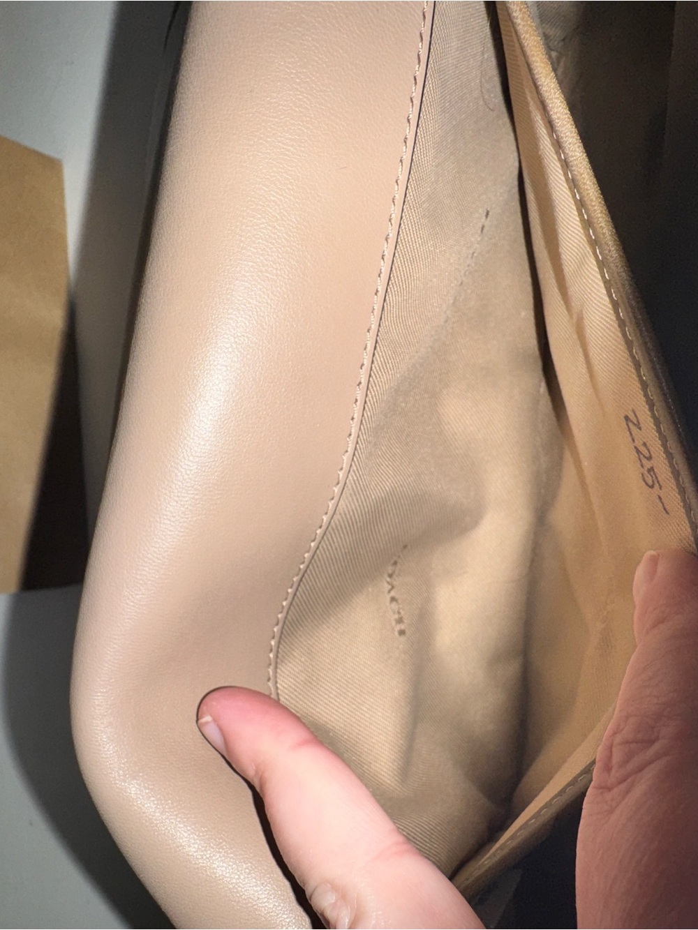 Coach Turnlock Crossbody Bag in Glovetanned Leather (Style #57325) 2016 Taupe - Picture 12 of 15